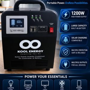 KOOL ENERGY 1200W Portable Power Station